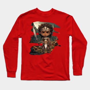 Warrior-Adventure Series: Chibi Gamer Long Sleeve T-Shirt